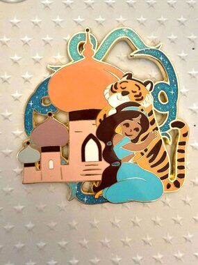 Jasmine Rajah Disney Princess Castle Cuties PALM Jumbo Glitter Aladdin Pin